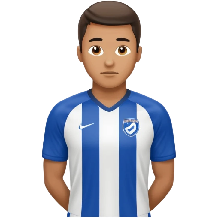 soccer player man blue white jersey emoji