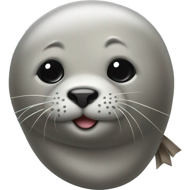 Seal with a bow on its head emoji