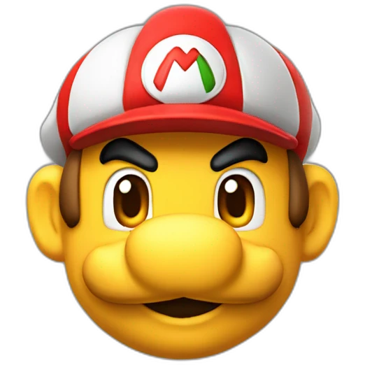 Mario avec une casquette bowser emoji