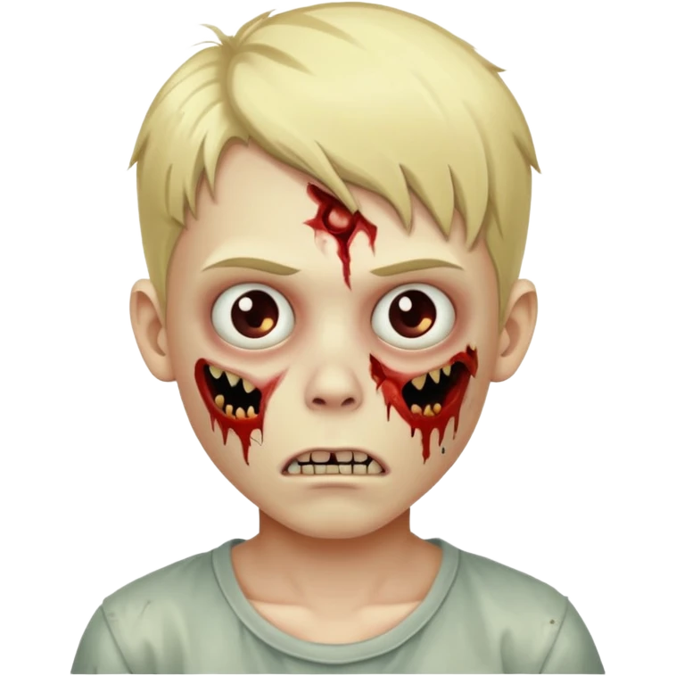 Create a zombie blonde boy emoji