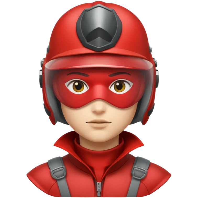 redhood with helmet and visor emoji