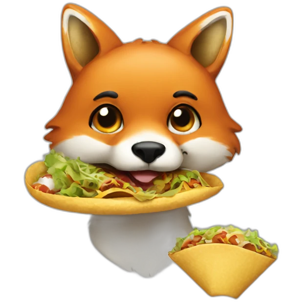 A fox eating tacos  emoji