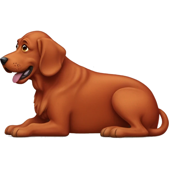 big red dog emoji