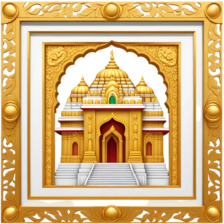 Tirupati Balaji Temple Landmark Emoji – Showcasing the temple’s golden entrance and intricate carvings. emoji
