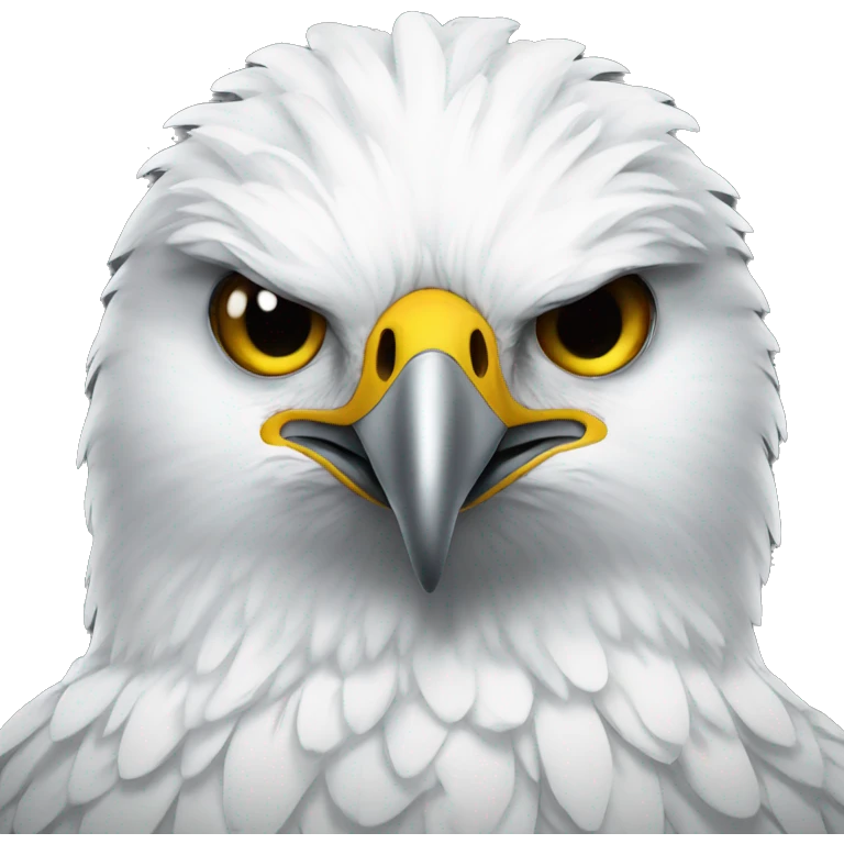 white hawk face emoji