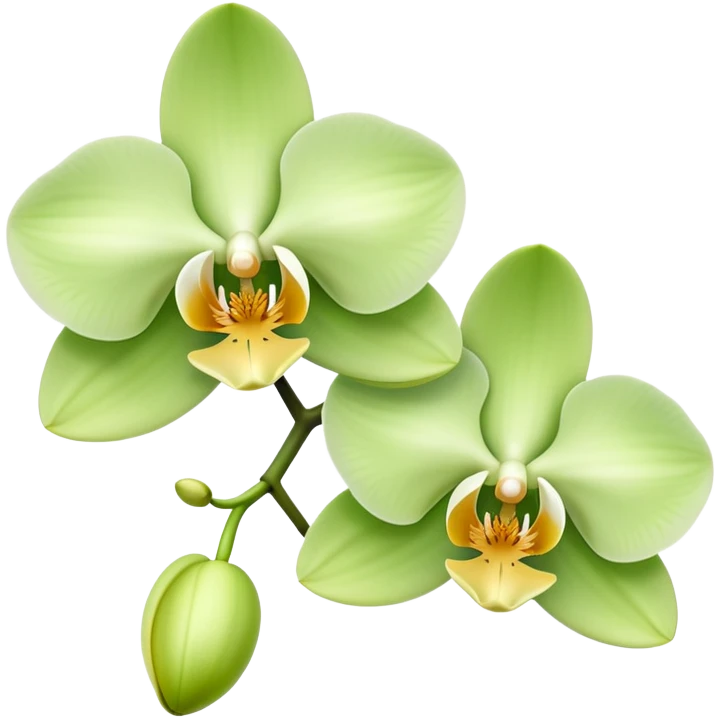 light green orchids emoji
