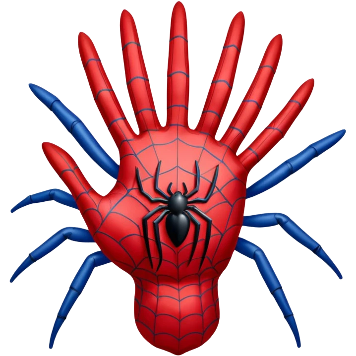 Spider man hand with spicy sense emoji