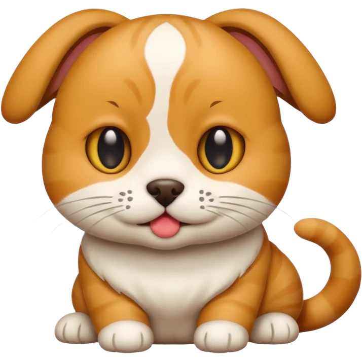 cat mix with dog emoji