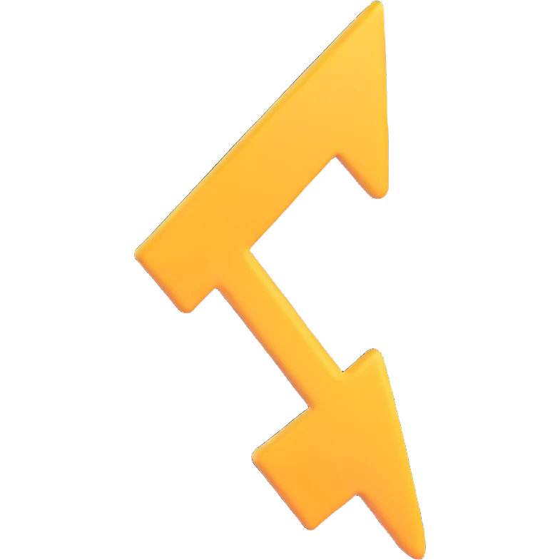 3D arrow emoji, vibrant and playful emoji