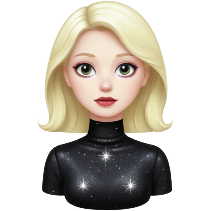 Glitter noir darling emoji