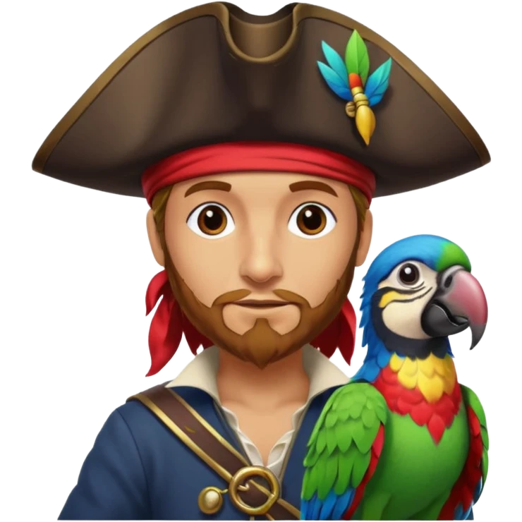 pirate and parrot emoji