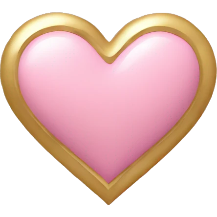 Heart pink with gold emoji