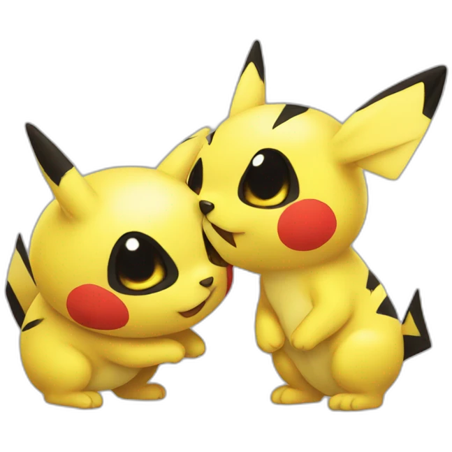 Pichachu kiss Noctali emoji