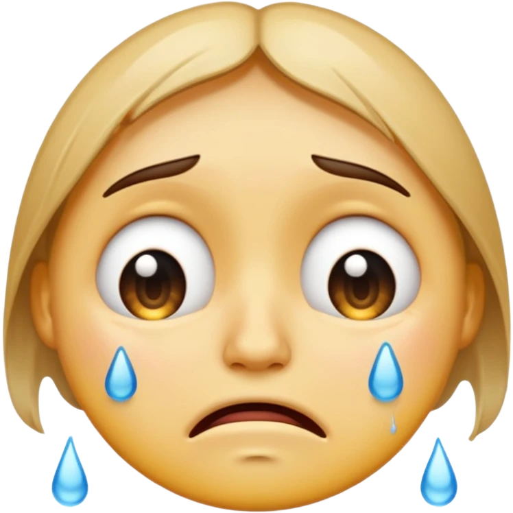 crying face emoji, expressive and clear emoji