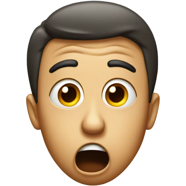 Shocked emoji with big nose emoji