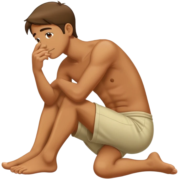 Guy holding someone else’s foot and smelling it  emoji