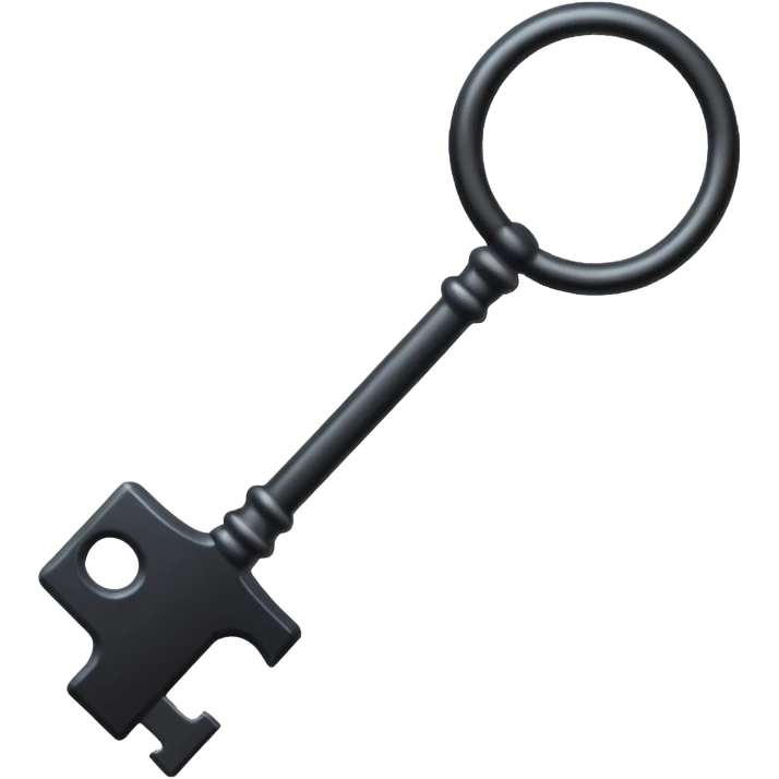 iOS emoji, minimal dark key, flat, fantasy item emoji