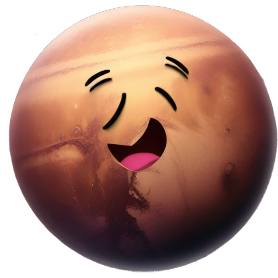 Pluto planet with heart emoji