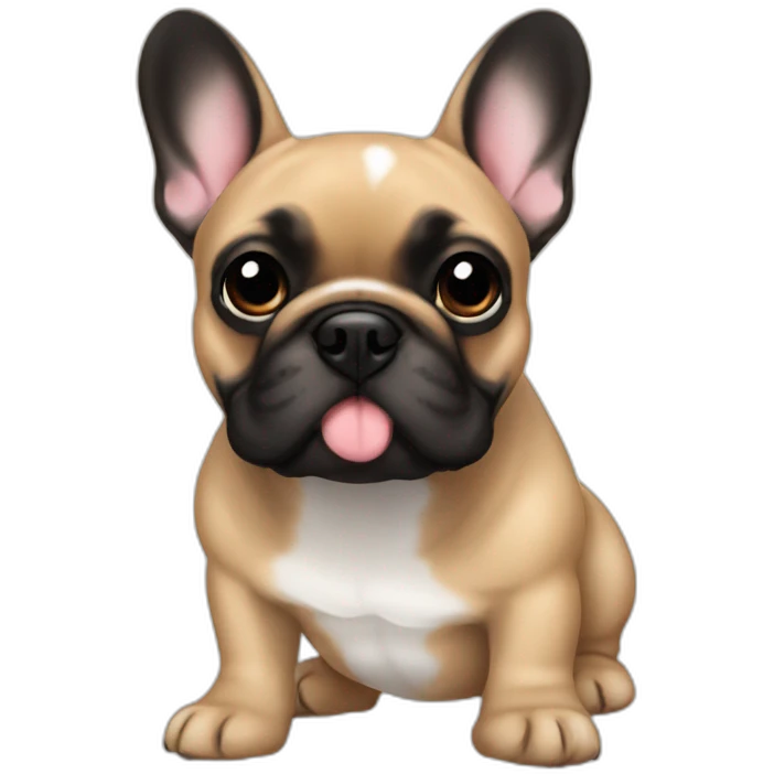 Lovely French bulldog light brown and black emoji