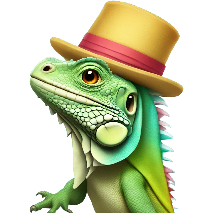 An iggy in a hat emoji