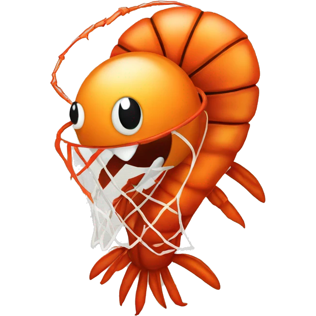 shrimp plays basketball during the fire emoji