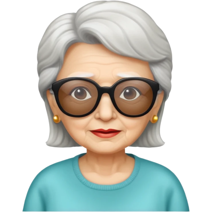 Grandma with sunglasses  emoji