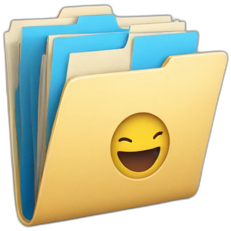 Folder with video-projective emoji