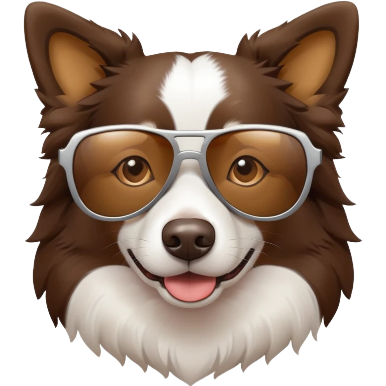 border collie wearing sunglasses emoji