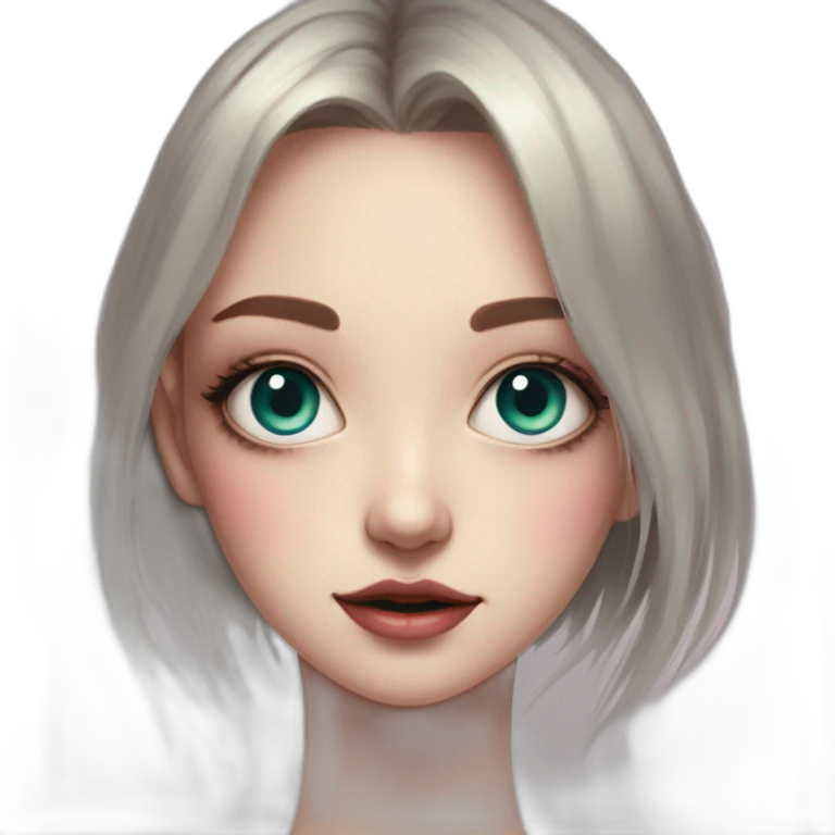 beautiful girl with seven-colored eyes, multilayered realism, witchcore, eerily realistic emoji