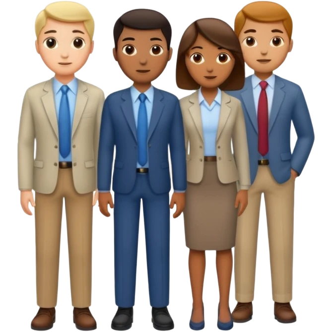 personas oficinistas con ropa normal emoji