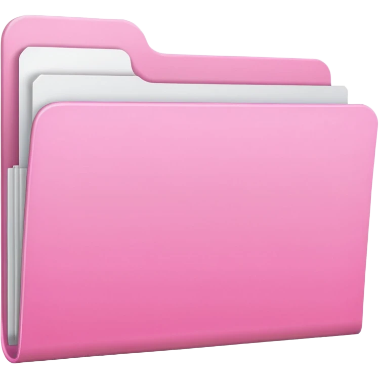 light pale gradation Pink empty plain folder emoji
