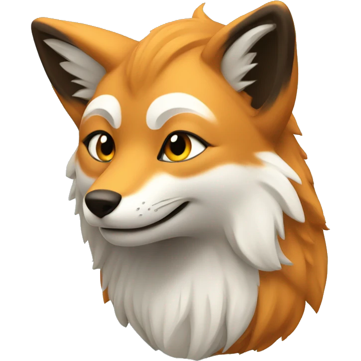 ios18 style tibetan fox that looks asian emoji