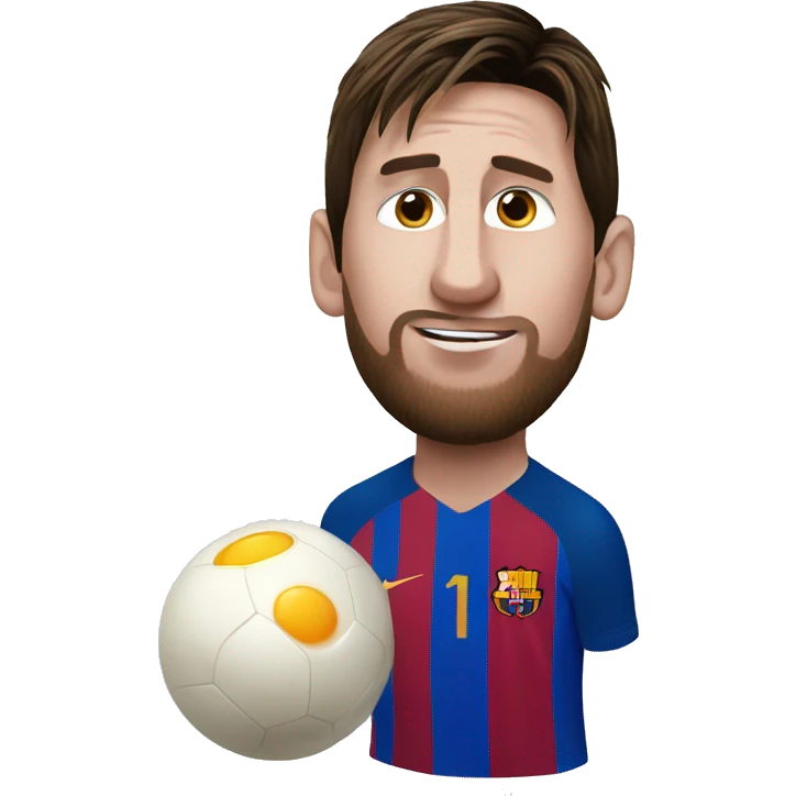 Messi with a egg emoji