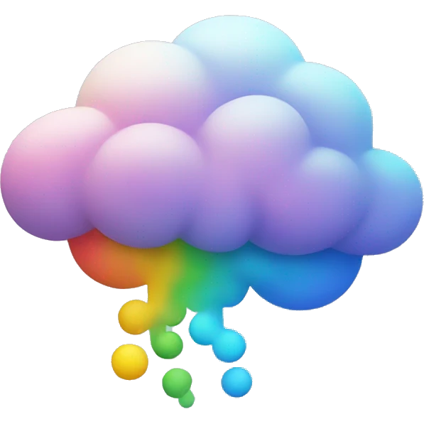 colorful cloud emoji