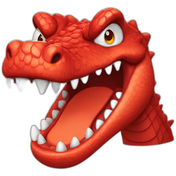 red crocodile angry emoji