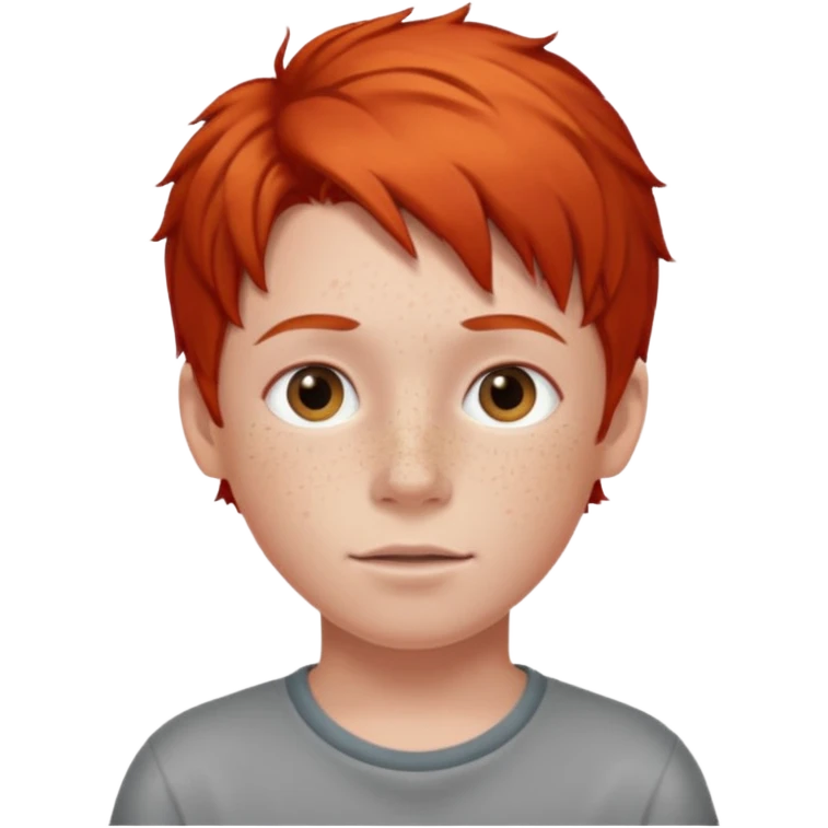 red haired kid  emoji