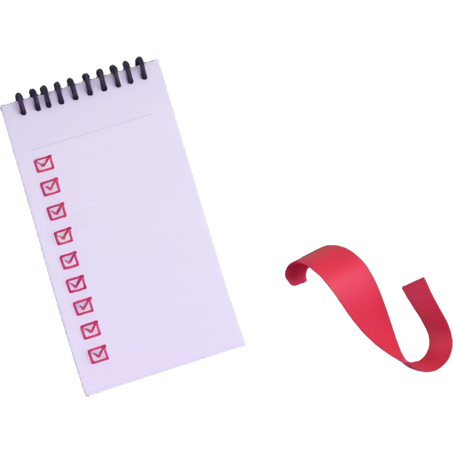 long curling to-do list paper looping up and down like a snake with tiny checkboxes fading into distance emoji
