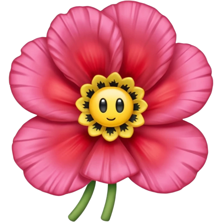 cute poppy with bow emoji