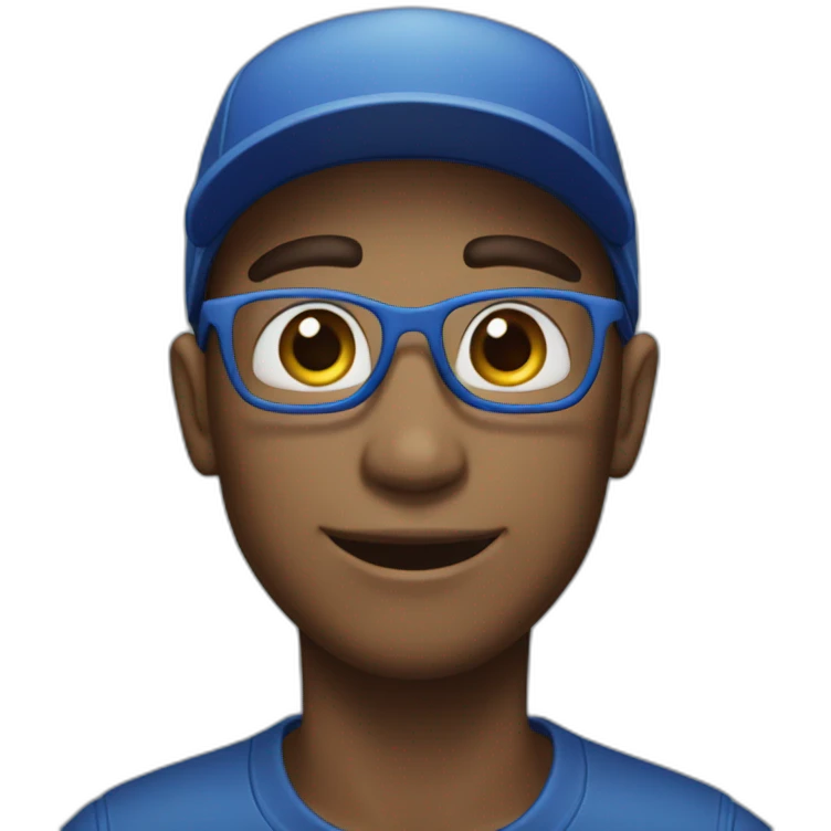 Heart eyes emoji wearing a blue cap emoji