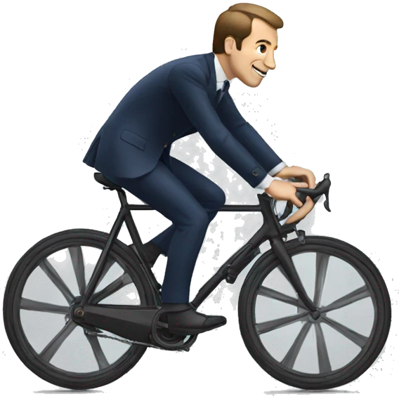 Macron sur le velo emoji