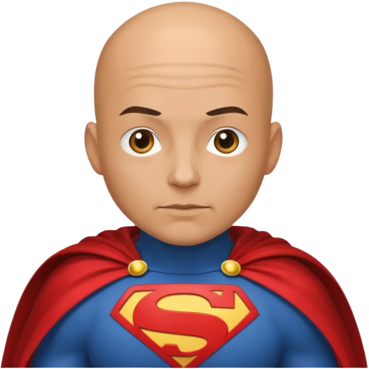 Superhero bald emoji