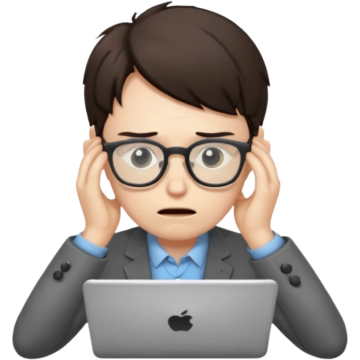 Stressed coder emoji