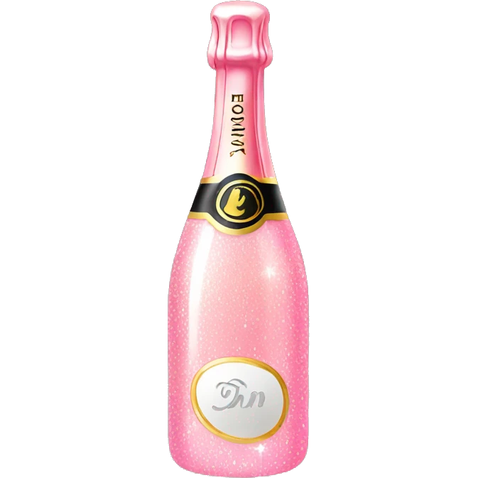 Pink sparkling champagne emoji