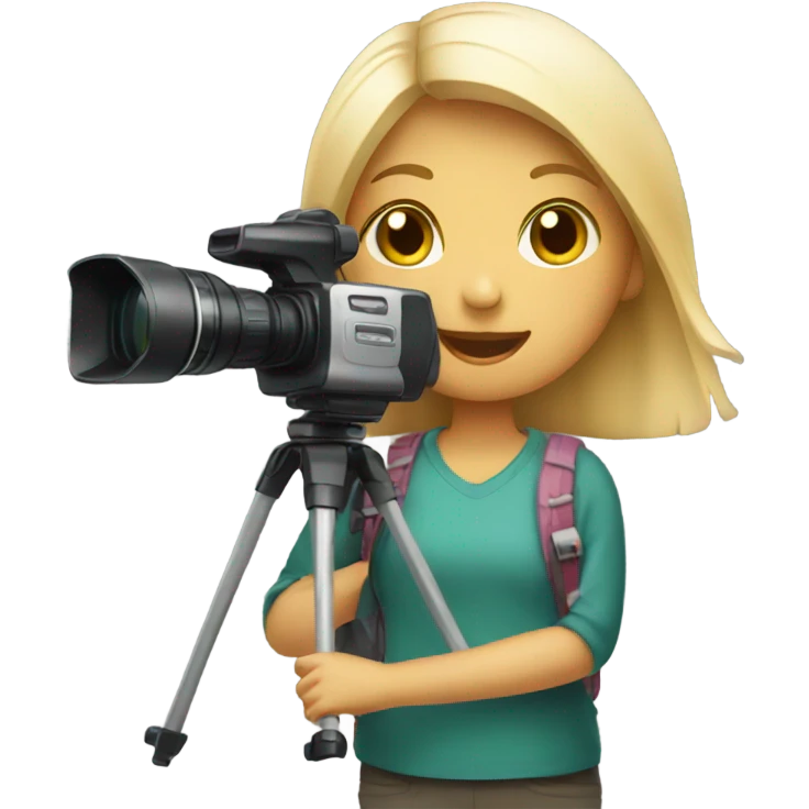 Girl with video camera  emoji