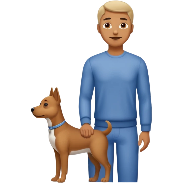 Men and dog emoji