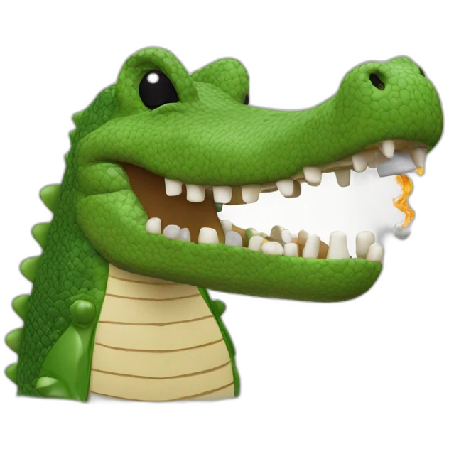 Crocodile de One Piece avec son crochet et gros cigare à la bouche emoji