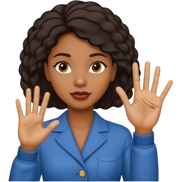 Person with a attitude, sassy face, black woman saying boy bye, waving off sassy emoji