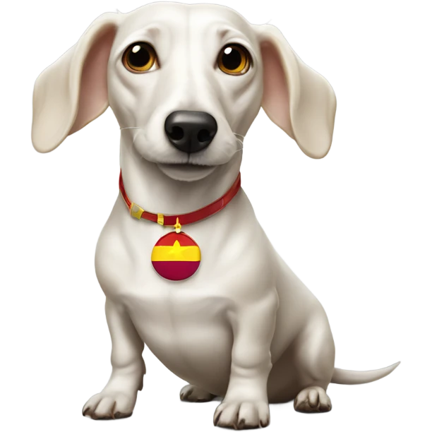 White Dachshund as president of Venezuela  emoji