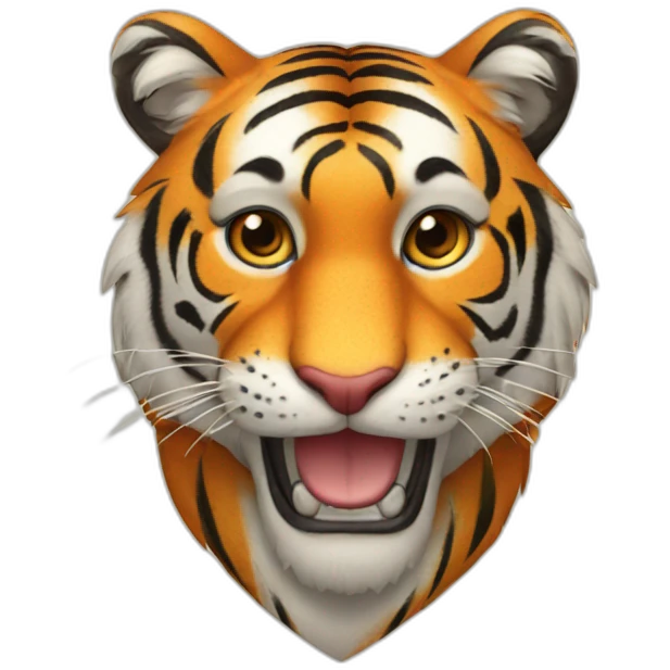 tiger carries heart emoji