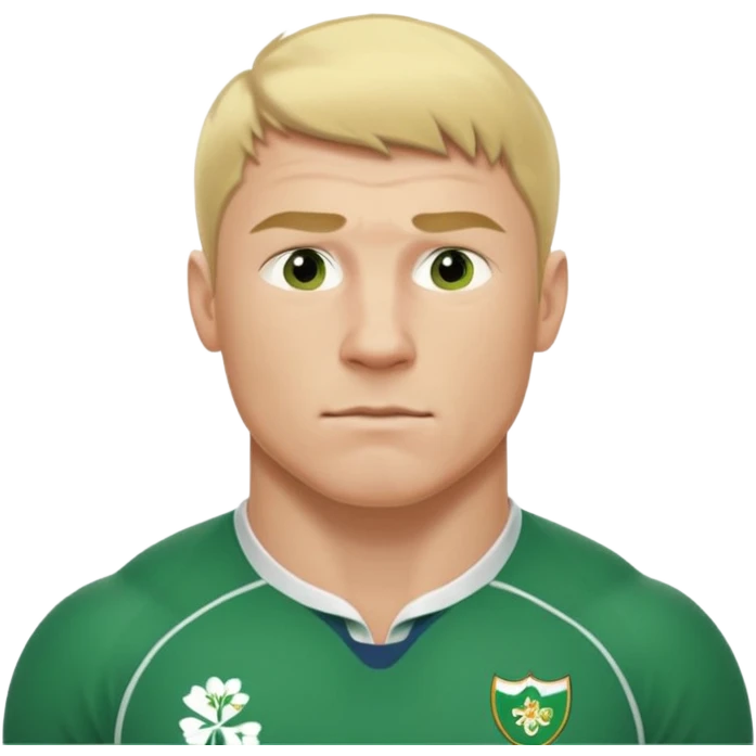 irish rugby player with very short blond hair emoji